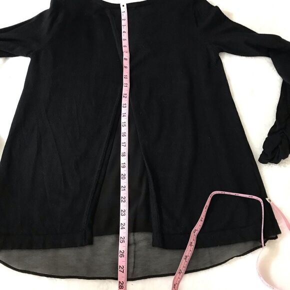 Renuar black layered blouse size M - Picture 8 of 9